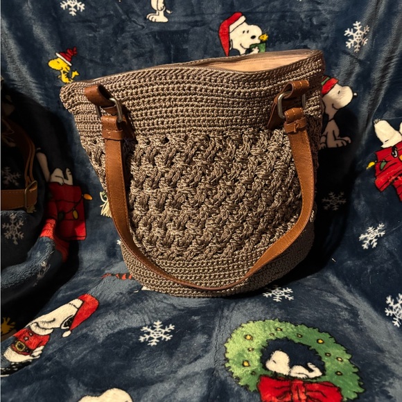 The Sak Gray Crochet Bucket Bag - Picture 2 of 4